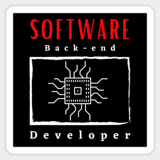 Software Back-End Developer motivational design Sticker